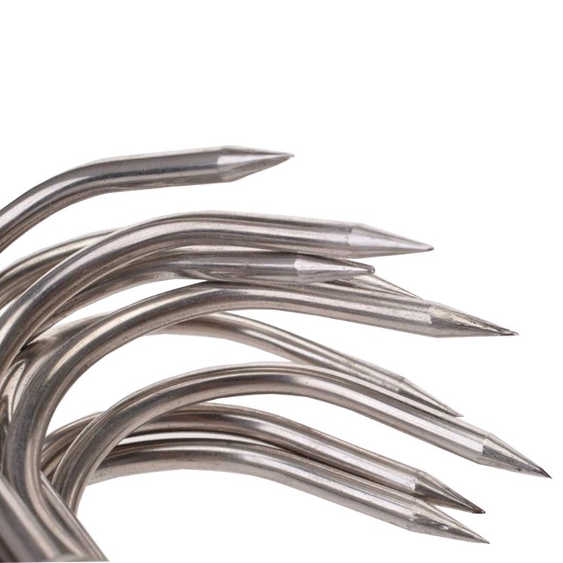 Tinsow 4 PCS 5.1 Inch Meat Hooks S-Hook Stainless Steel