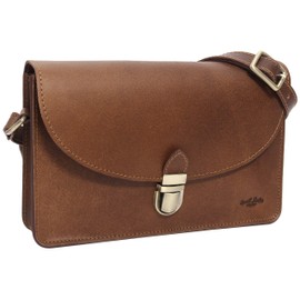 Gusti Handtasche Leder - Zoey Damen Handtasche Umhängetasche Ledertasche Braun Leder