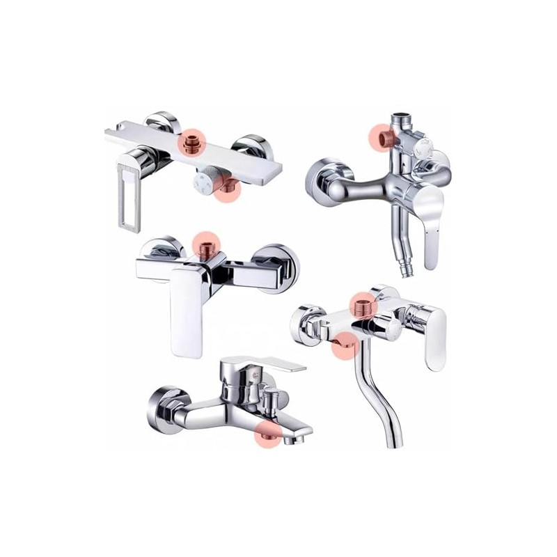 7 Piece Faucet Adapter Kits, Kitchen Brass Male & Female