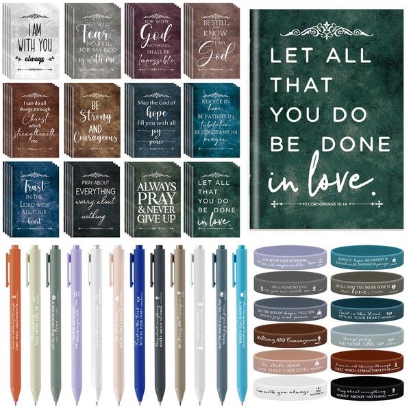 Gueevin Christian Gifts Set Bulk Bible Verse Mini Notepads Inspirational