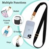 Piefly Phone Lanyard Crossbody Wrist Strap, Black Cell Phone Lanyards