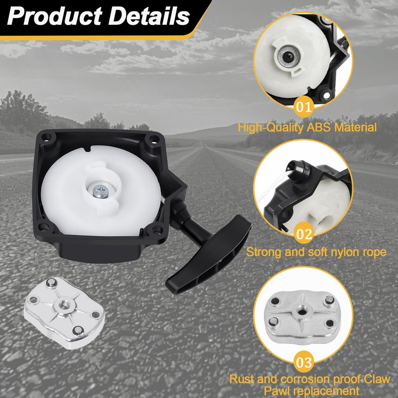 Gekufa 33cc Recoil Pull Start Starter for Compatible with ATVs