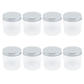 8 PCS 6.8oz/200ml Empty Scent Beads Storage Container with Hollow Lids Refillable Clear Small Plastic Jars Potpourri Holder for Aromatherapy Gel Air Freshener Vent Scents for Home (8 PCS 200ml)