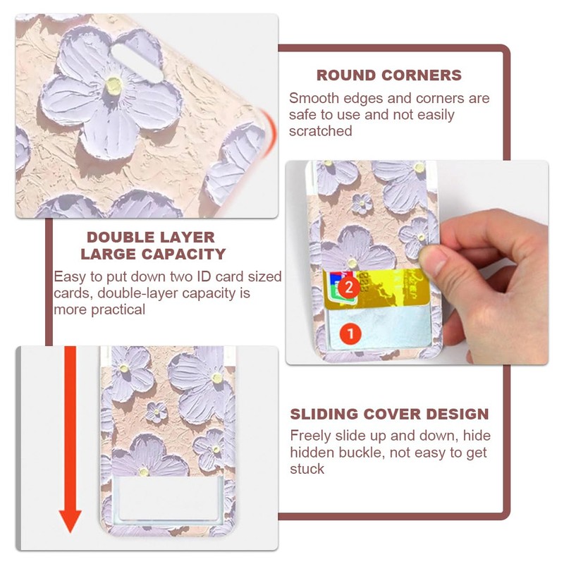 2 Pack Floral Slide Card Holder, Card Holder, Creative Food