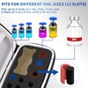12-Slot Peptide Case for Fridge - Premium Foam Insert Holds
