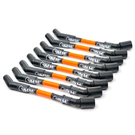 Michigan Motorsports LS Spark Plug Wire Set 10mm Performance Wires - Fits LS1 LS2 LS3 L99 L76 L77 Camaro Firebird Corvette (Orange)