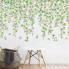 2 PCS Morning Glories Vine Wall Decals Purple Flowers Wall