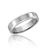 Beveled Mirror Edge Brushed Titanium Comfort Fit Wedding Band