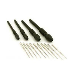 10 Diamond Coated Bead Reamers & 4 Pin Vises Beading Art Craft Tools