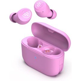 JLab Go Air Pop True Wireless Earbuds, In Ear Headphones, Bluetooth Earphones, Ear Buds with 32H Playtime, Bluetooth Earbuds with Microphone, USB Charging Case, Dual Connect, EQ3 Sound, Pink