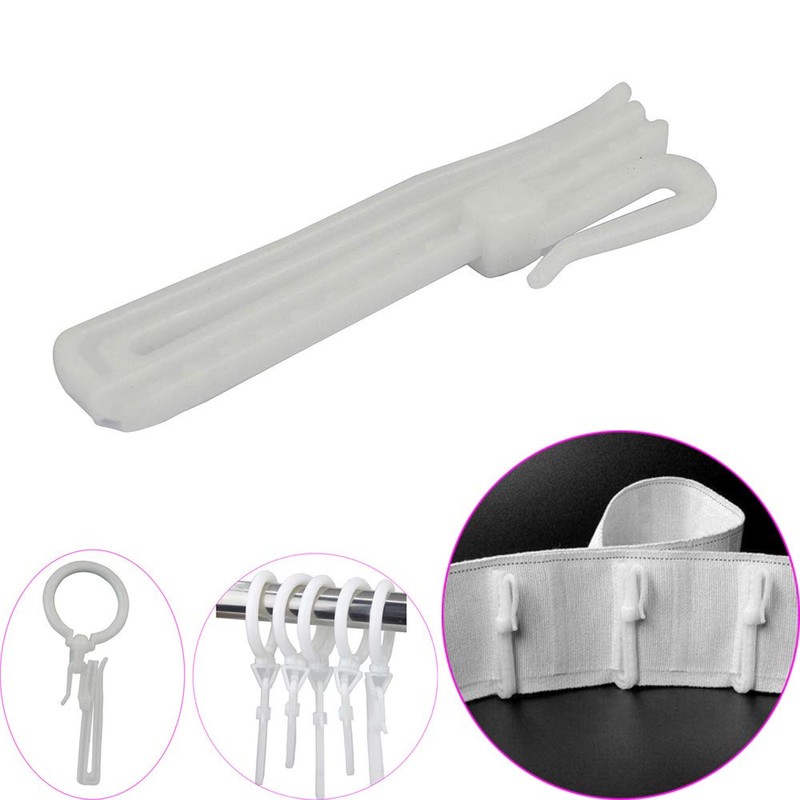 30 pcs Adjustable Curtain Hooks for Drapes Depth Pinch Pleat