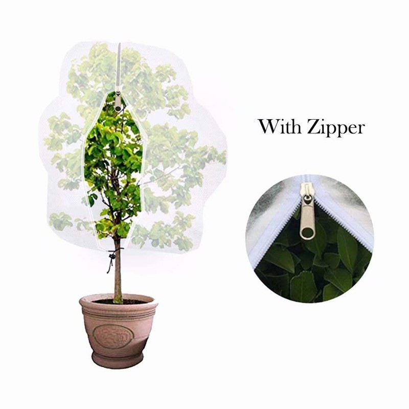 Agfabric Plant Covers Freeze Protection with Zipper 108"x108" 0.9oz Plant