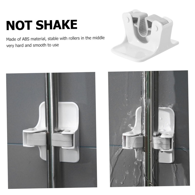 CIYODO 4pcs Wall Mount Mop and Broom Organizer No Punching
