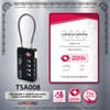 LUXOORO TSA Approved Luggage Lock with Alert Indicator, 4-Digit Resettable
