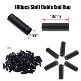 200Pcs Brake Cable Wire Tips Caps Black Housing Ferrule End Caps 4mm/5mm for Bike Derailleur Shift and Brake Wire Cable