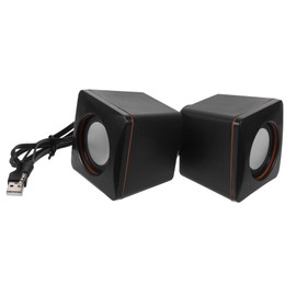 SHOWERORO 1Pair Mini USB Powered Speakers Portable Small Speaker for Desktop Laptop Compact Multimedia Audio Sound for Strong Compatibility Easy to Use and Clean