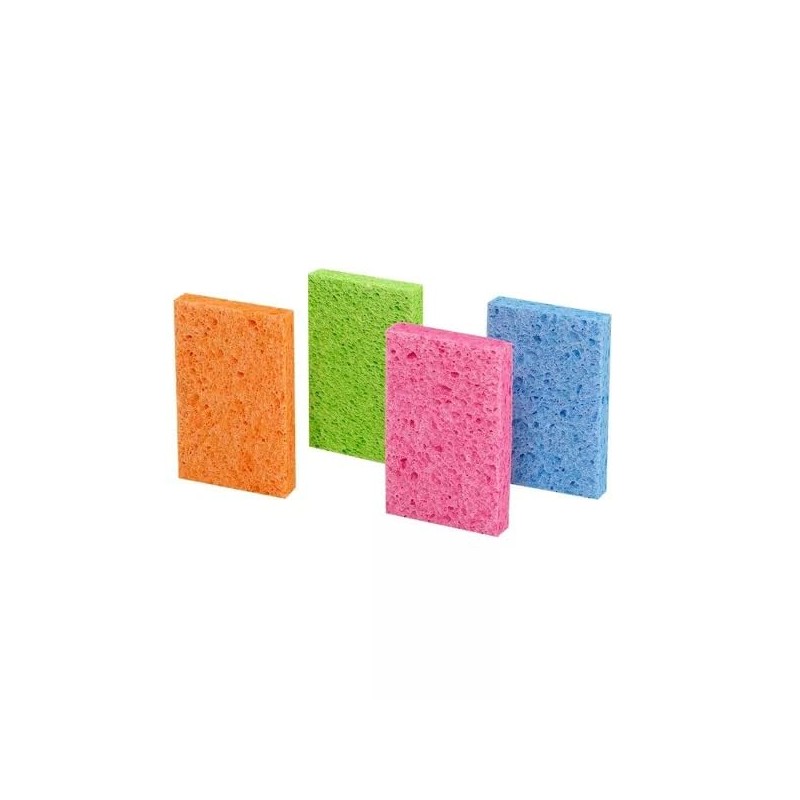 O-Cel-O Cellulose Sponges, Assorted Colors 4 ea (Pack of 6)