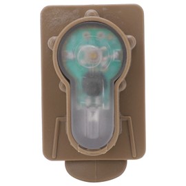 Outdoor Mini Waistband Clip Survival Light IPX8 Waterproof Clamp Safety Signal LampMud Color Base Blue Light