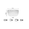 GracesDawn high temperature resistant double layer glass bowl borosilicate heat-resistant