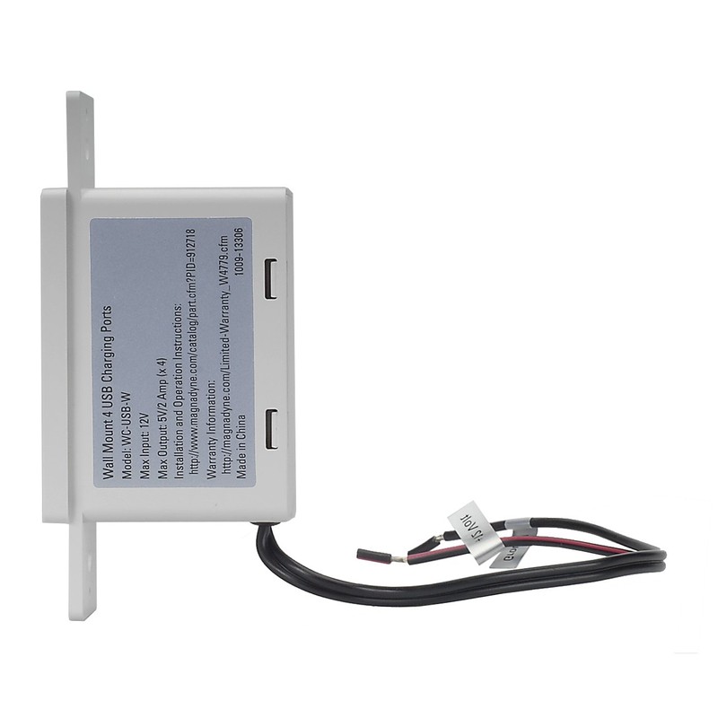 Magnadyne Wall Mount USB-A Charging Ports for RV & Vehicle