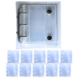 Archtypes Sticker Book, Transparent, Clear, 3 Holes, Binder, A8, Removable, Girls, Notebook, Sticker Card, Collage Notebook, Seal Binder (Set of 20)