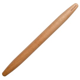 Muso Wood Wooden French Rolling Pin for Baking, Beech Wood Tapered Rolling Pin for Fondant Pie Crust Cookie Pastry(French 17.5-Inch)