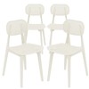 Recaceik Dining Chair Set of 4, Modern 4-Piece Heavy-Duty Plastic