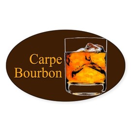 CafePress Carpe Bourbon Oval Car Bumper Sticker