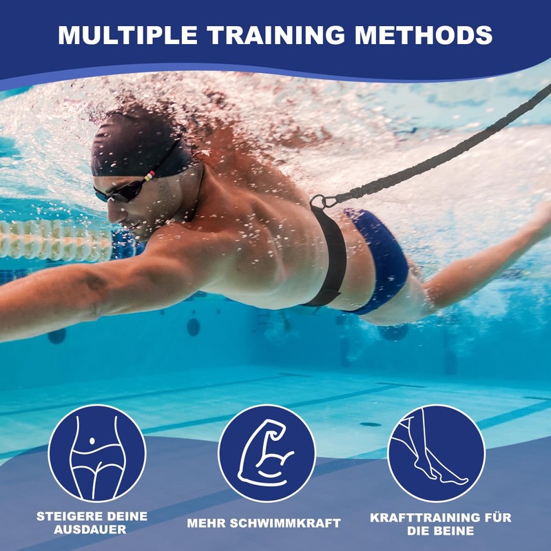 Swimming Belt for Pool 2.5-7.5 m Swimming Trainer with Webbing