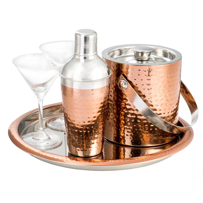 Cocktail Shaker Copper Hammered