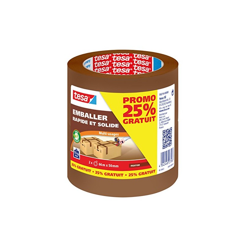 Tesa 582140000000 25% Free – Pack of 2 Rolls Packaging