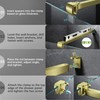 Frameless Shower Door Support Bar, Stainless Steel Wall-to-Glass Support Arm