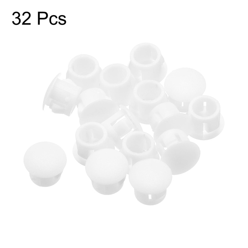 sourcing map 32PCS 8mm(5/16") White Plastic Hole Plugs, Flush Type