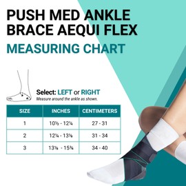 PUSH med Ankle Brace Aequi Flex - Globally Renowned Bracing Solution for Ankle Sprain with Proven Support, Maximum Protection, and Comfortable Design