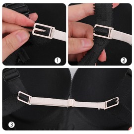 Pack of 3 Bra Straps Holder Clip Women's Non-Slip Adjustable Bra Clips for Back Non-Slip Elastic Bra Straps Clip for Running Climbing Training, Light skin tone