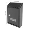 LyeXD Wall-Mount Mailbox, Galvanized Steel Rust-Proof Metal Post Box Locking