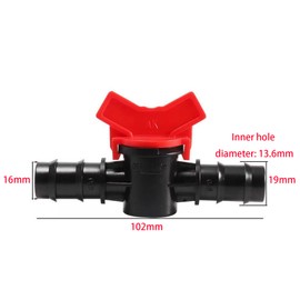 2PCS Barbed Ball Valve, 18mm Barb Connector Ball Valve, Shut Off Ball Valve Barbed Hose, Ball Valve Barbed, Hose Pipe Joiner Faucet Connector Adapter (BK)