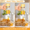 Zhaoyao No Drip 12 OZ Honey Dispenser, Glass Honey Dispenser