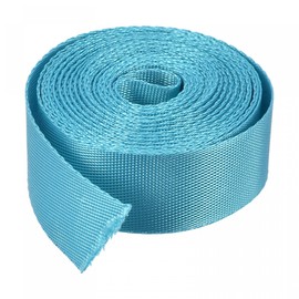 sourcing map Flat Nylon Webbing Strap 1 Inch 4 Yards Lake Blue for Backpack, Cargo Strap, Luggage-rack