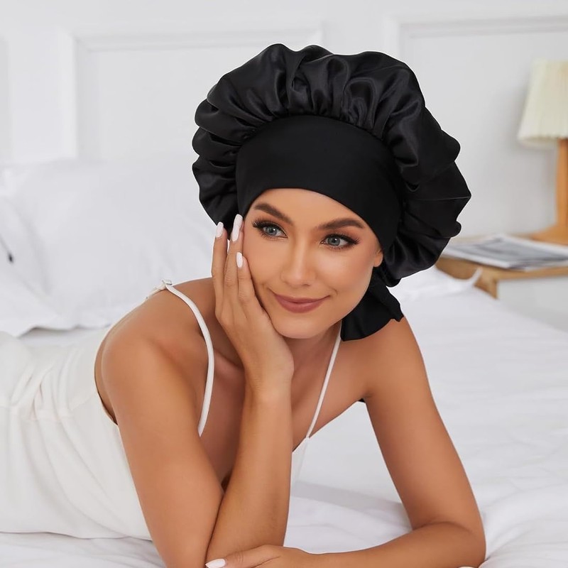 Silk Hood for Sleeping, Long Hair, 1 Piece Silk Hood