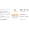 Vita World Calcium 600 mg + Vitamin D, 60 Tablets,