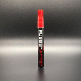 ColorLugs RubberWriter Paint Pen for Car Tires | Oil-Based Marker for Tire Lettering | Waterproof Ink | Fast Drying | Medium Size Tip | Apply at Home | Color: Red | Pack of 2 Pens