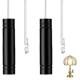 Black Bathroom Light Pull Cord,2Pcs Light Pull Cord,Pull Cord Light Switch Bathroom,with 150cm Black Light Pull Cord Handle,Bathroom Pull Cord,Light Pulls for Bathroom Toilet Ceiling Light Fan Switch