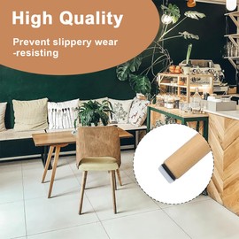 24 Pieces Teflon Chair Glides Square Furniture Glides Studded Chair Glides Protect Floors, Chairs and Tables