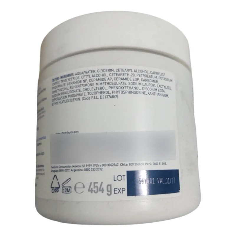 Crema Hidratante Cerave Piel Seca Muy 454g