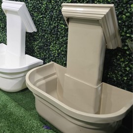 Fence Pot Fence Post Planter - Elegant Almond Plant Hanger for PVC Fences, Hanging Planters for Outdoor Plants - 2 Pack