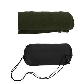 Ticking Sleeping Bag Warm, Warm and Cuddly Microfiber Fleece Anti-pilling Sleeping Bag with Zipper Liner for Adults and Children Outdoor Camping Hiking Travel(Military Green) (Color : Green)