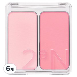 2AN Dual Cheek 4.7g, 17 bubble hearts, 6 pcs / 투에이엔 듀얼치크 4.7g, 17 버블 하트, 6개