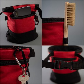 Seven Mountains Chalk-Bag for Bouldering Climbing & Crosssfit | tearproof self-standing and robust magnesium bag made of 100% linen | large chalk bag | dustproof climbing bag | maximum grip