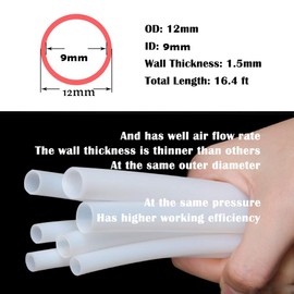 Beduan 12 mm OD Pneumatic Air Line Tubing Nylon Air Hose for Fluid Transfer or Air Brake System 16.4ft (Red)